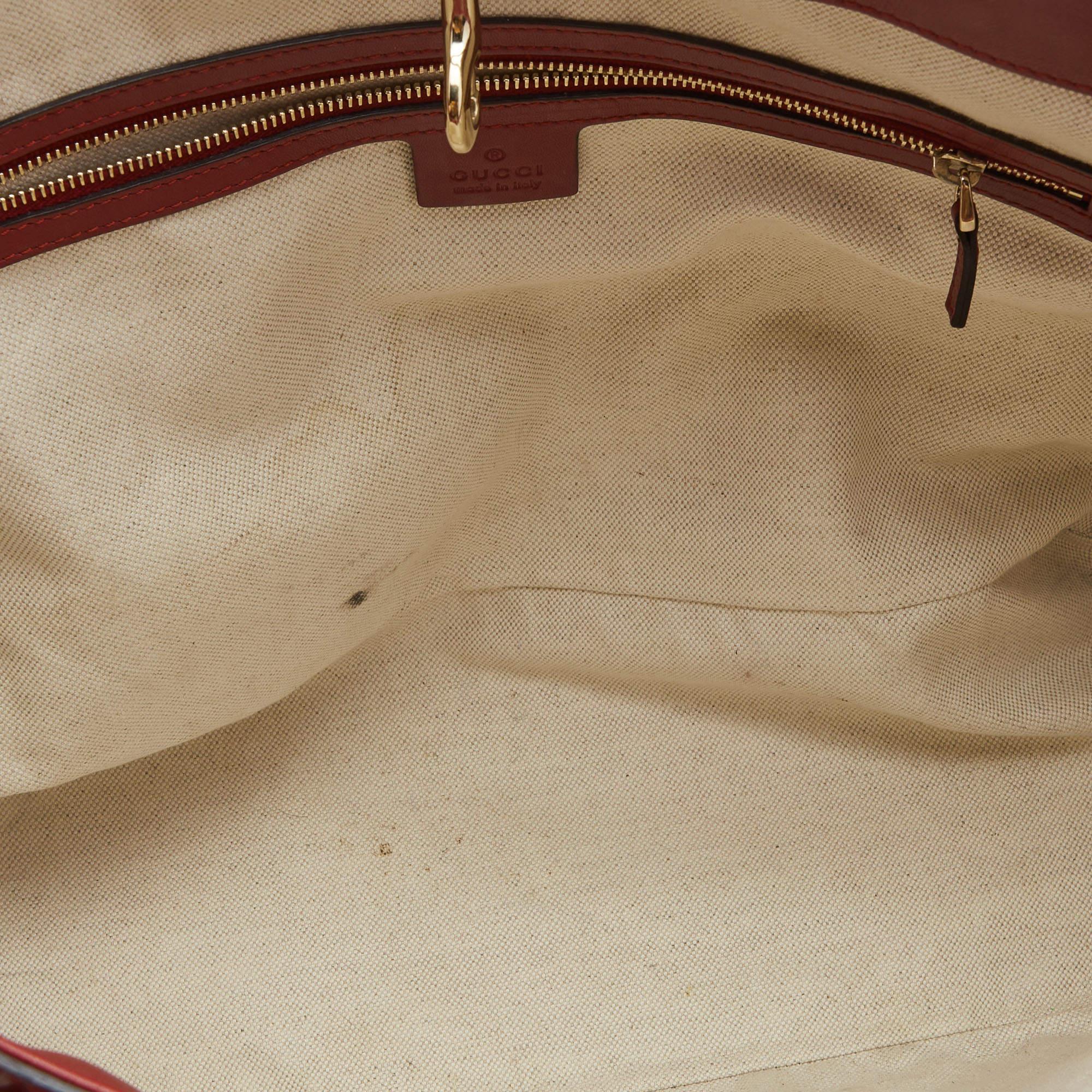 Gucci Red Microguccissima Patent Leather Medium Nice Tote 7