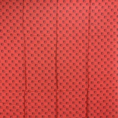 Gucci Red Modal and Silk GG Hamlet Skull Ghost Print Square Scarf 140