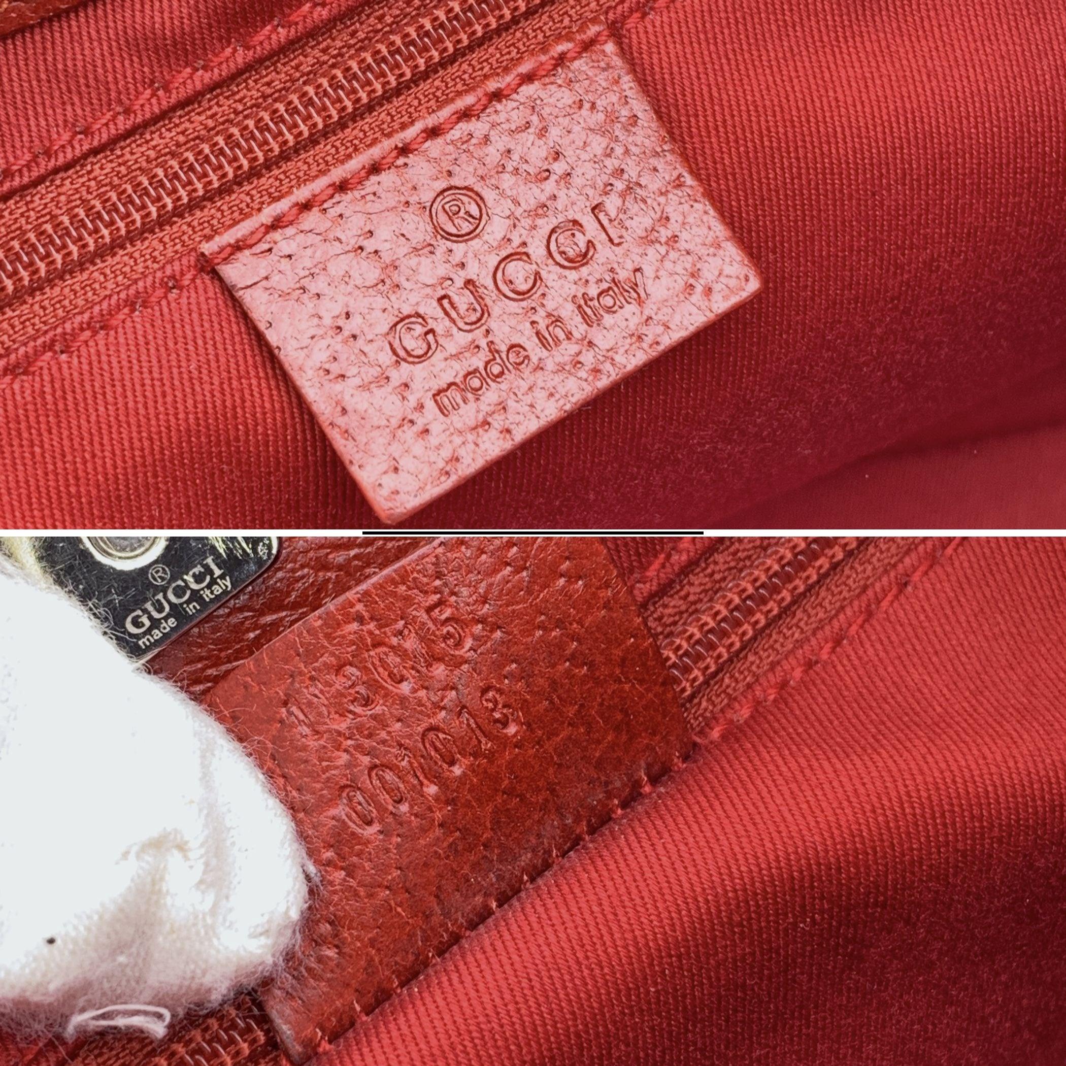 Gucci Rote Monogram Canvas Tote Umhängetasche Handtasche im Angebot 2