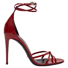 Gucci Red Patent Crystal Bow 100 Heels EU 40
