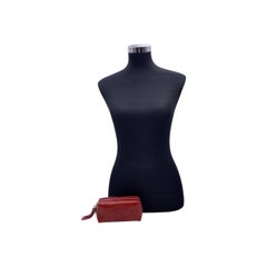 Gucci Red Patent Leather Interlocking Soho Cosmetic Pouch Bag