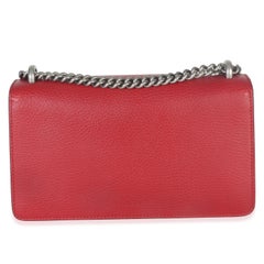 Gucci Red Pebbled Calfskin Small Dionysus Shoulder Bag
