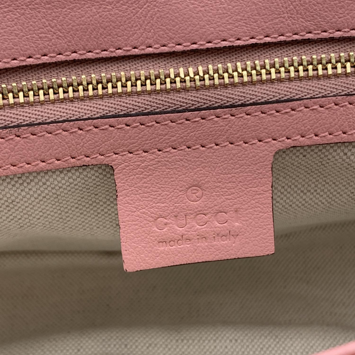 Gucci Red Pink Matelassé Leather Diagonal Marmont Shoulder Bag 2