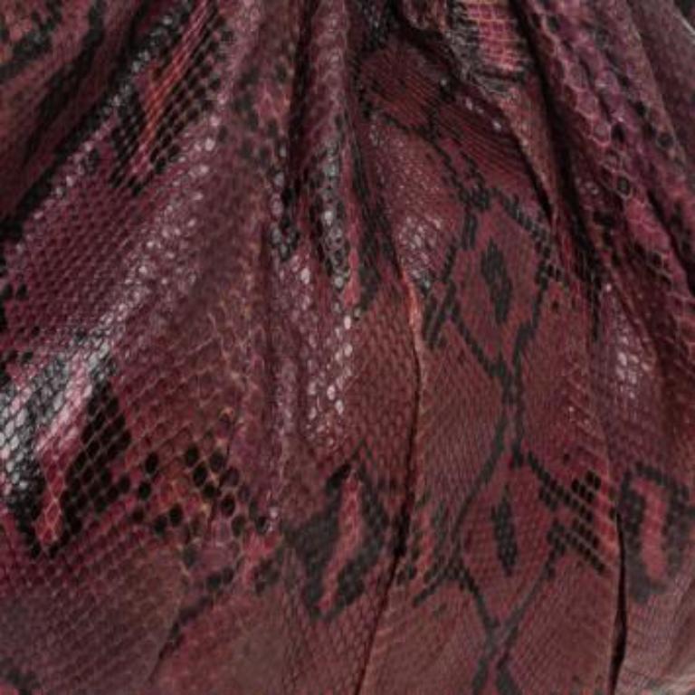 Gucci - Hysteria - Hobo en python rouge en vente 5