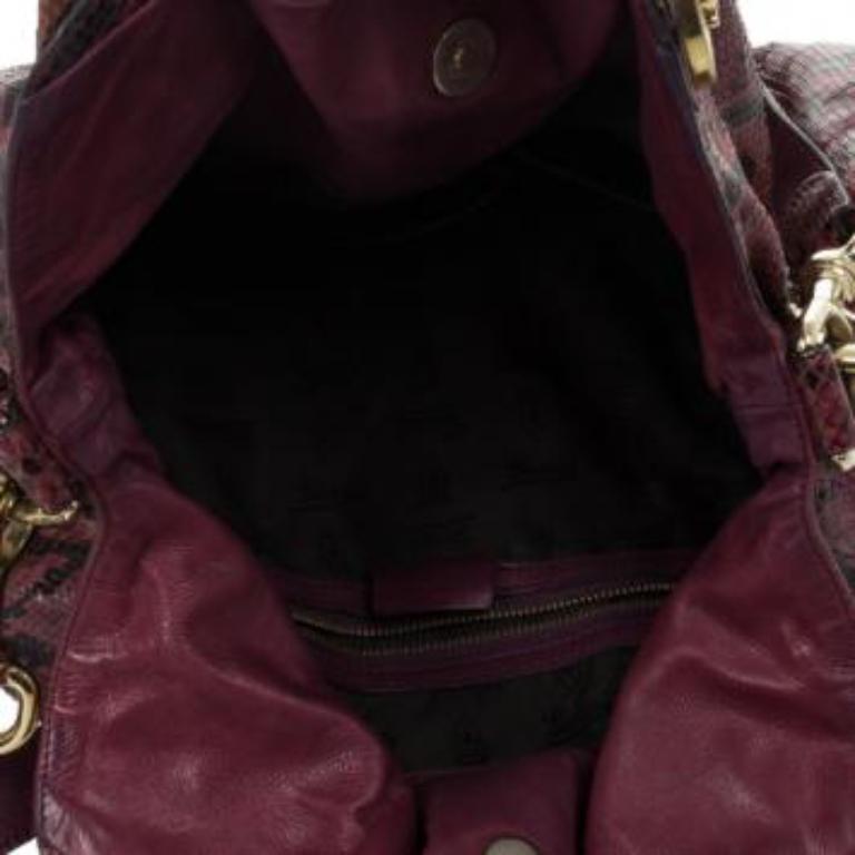 Gucci - Hysteria - Hobo en python rouge en vente 3