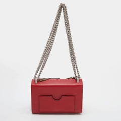 Gucci Red Sequin & Beaded Embellished Leather Small Padlock Shoulder Bag