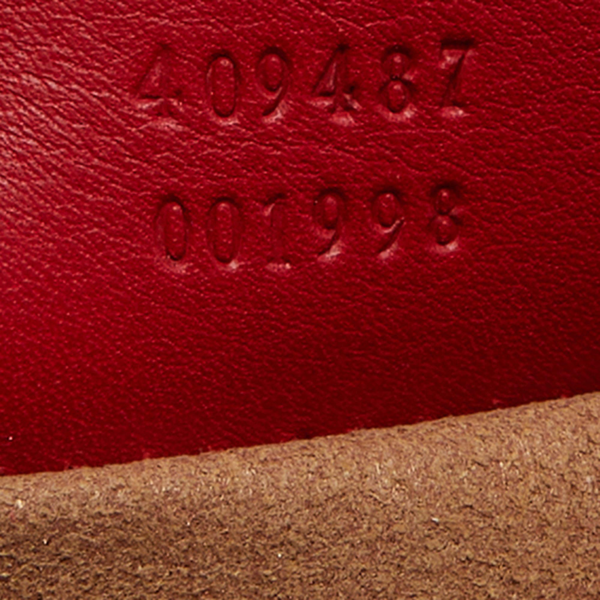Gucci Red Sequin & Beaded Embellished Leather Small Padlock Shoulder Bag 3