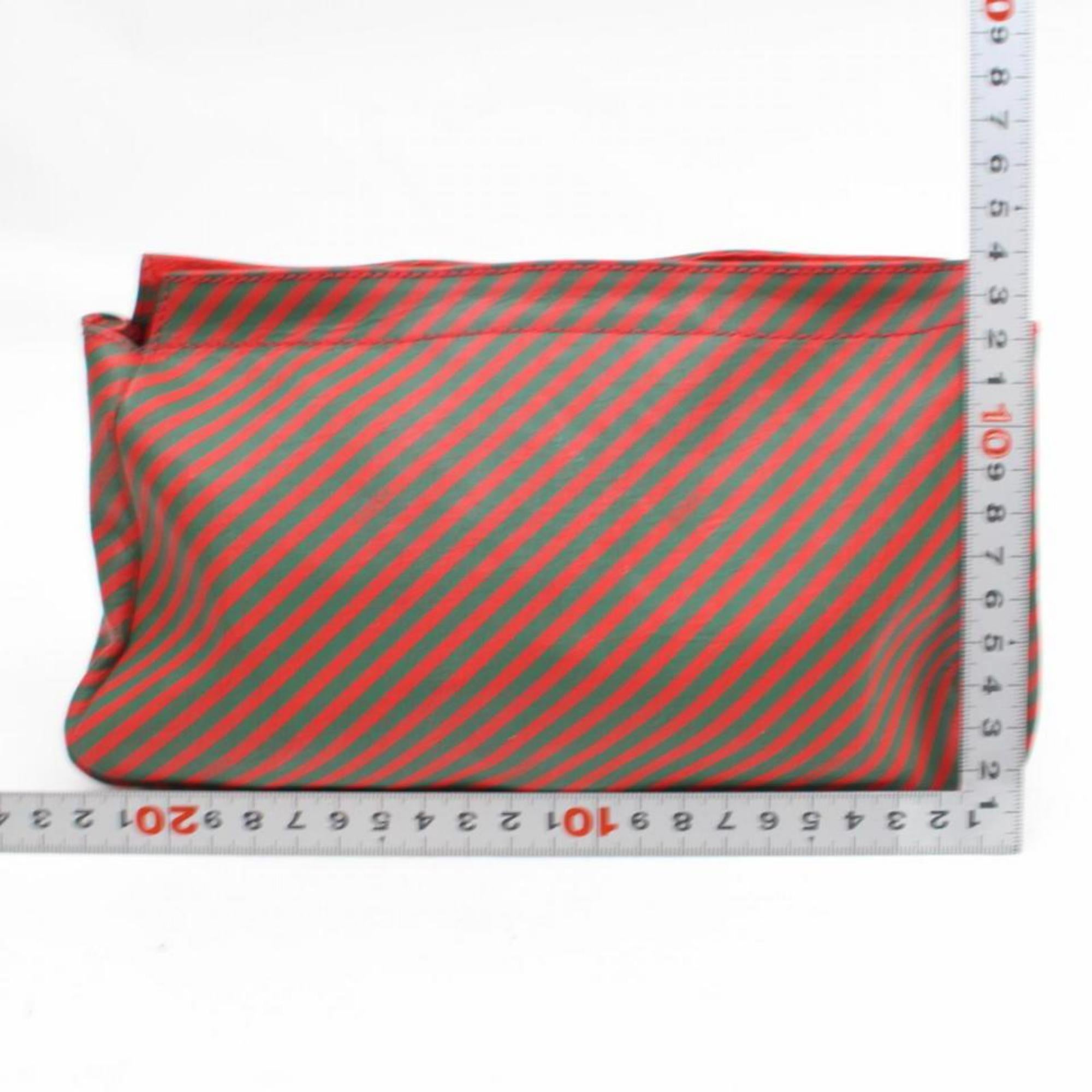 Gucci Red Signature Sherry Web Diagonal Strip Pouch 868079 Cosmetic Bag For Sale 1