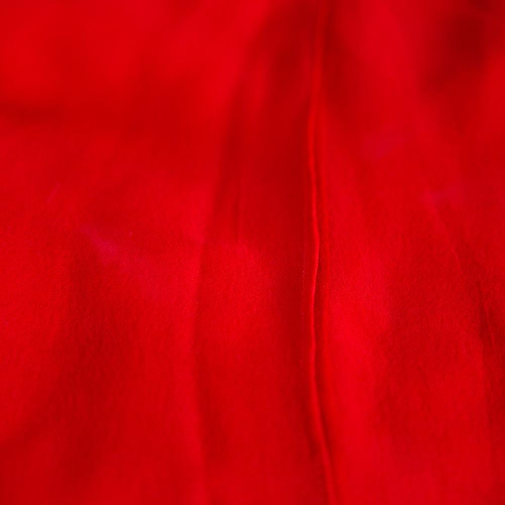red silk dress midi
