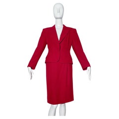 Gucci Red Skirt Suit