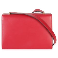 Gucci Red Smooth Calfskin Small Zumi Shoulder Flap Bag
