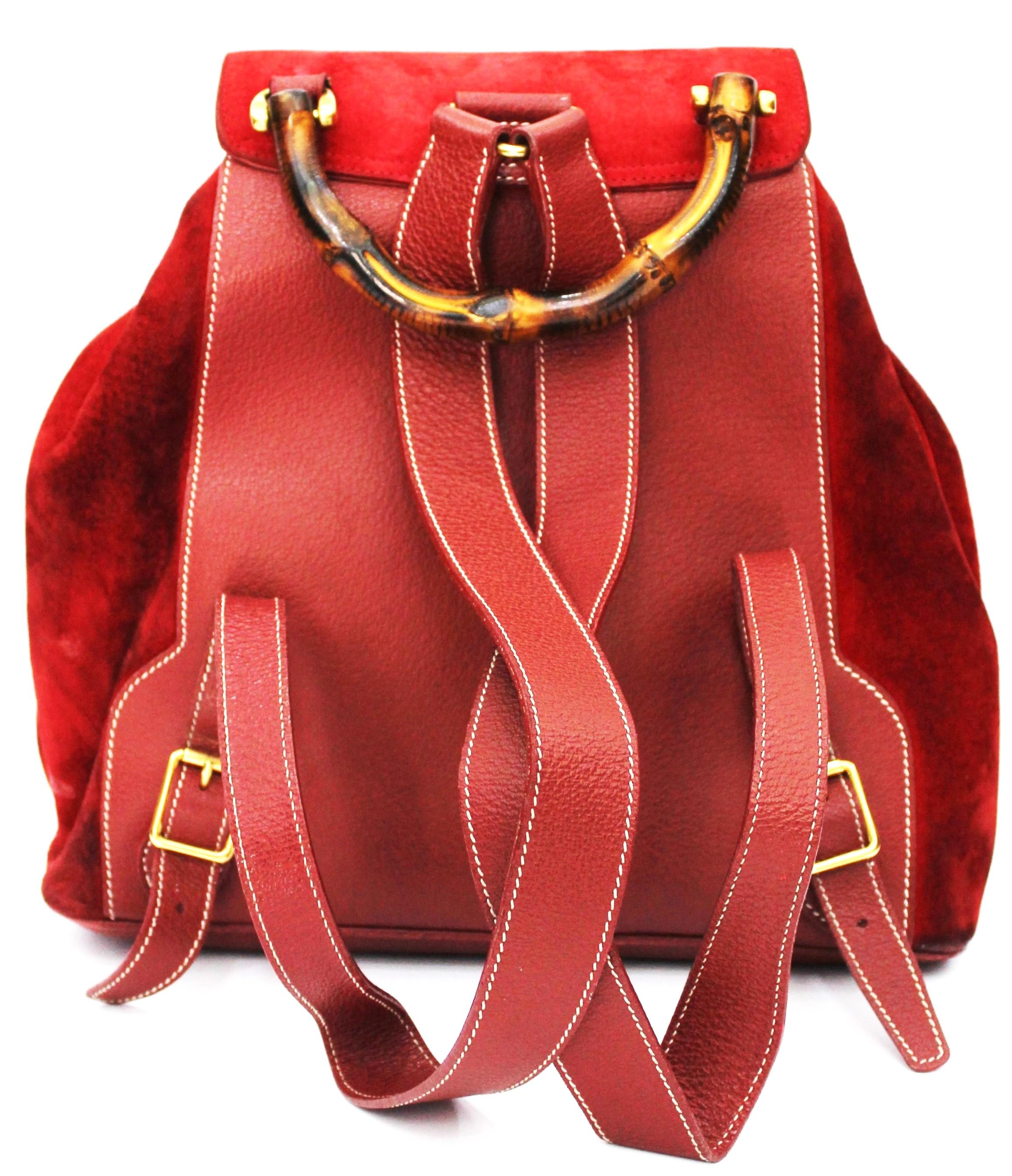 gucci red backpack
