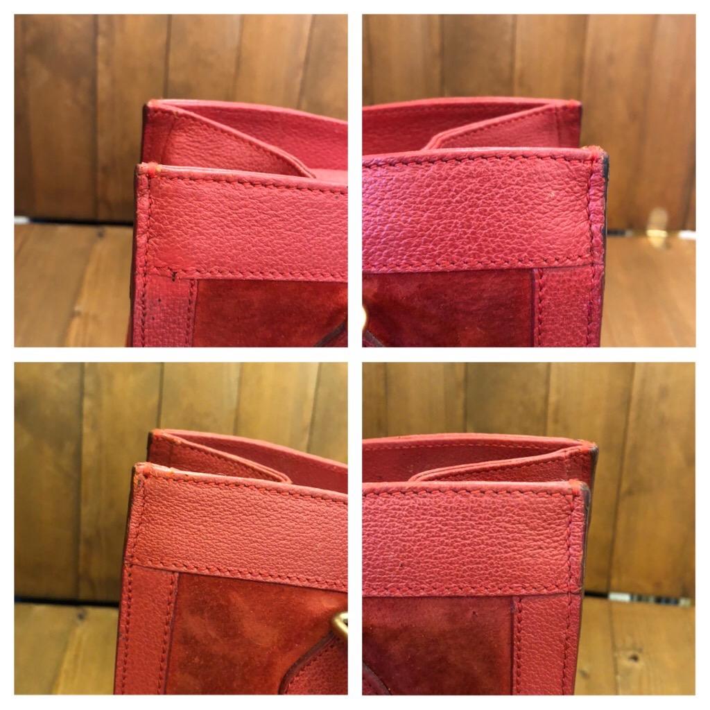 Bolso Tote Vintage GUCCI Bambú en ante burdeos Bolso Tote Gucci Diana Rojo