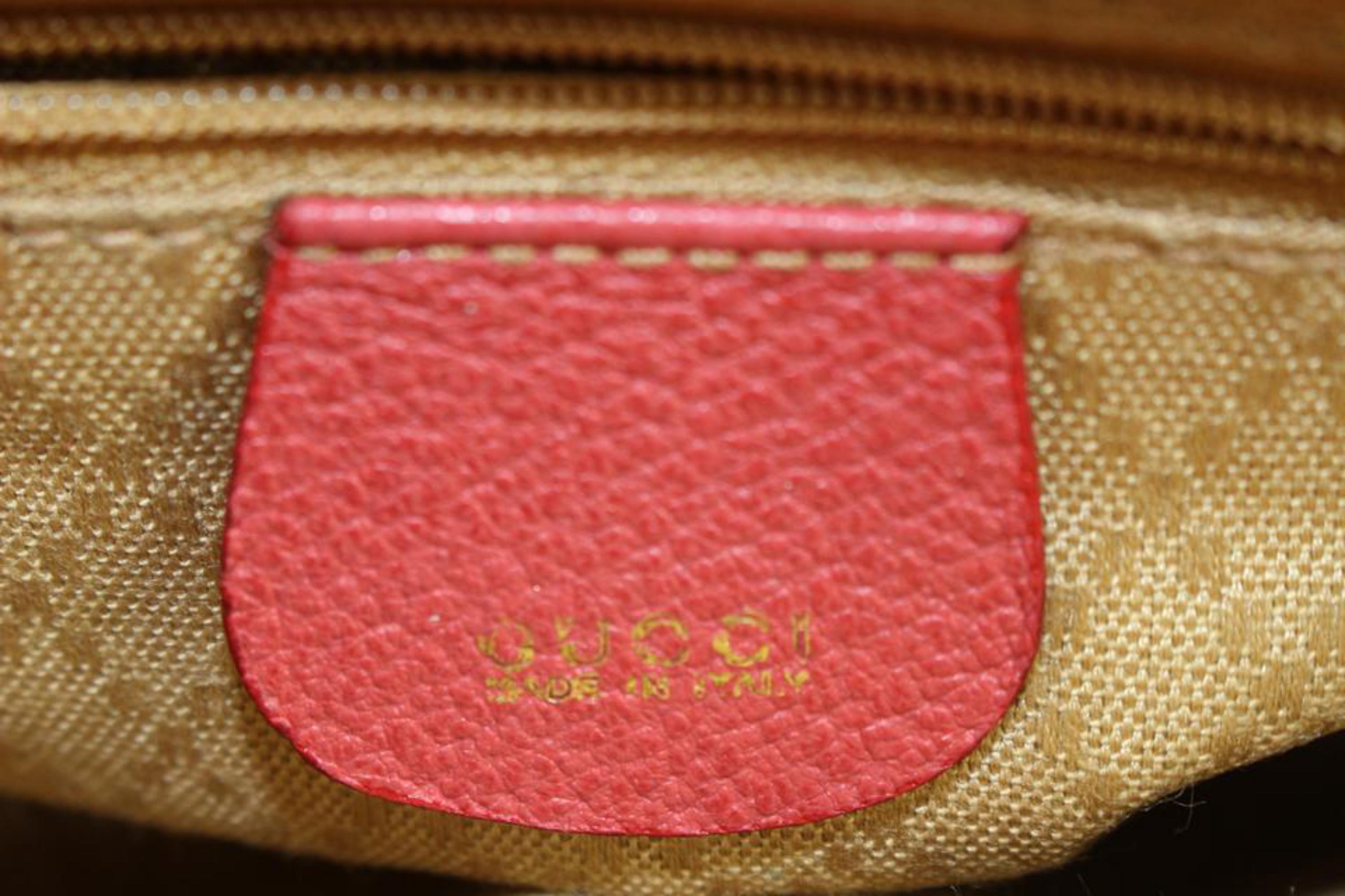 Gucci Red Suede Mini Bamboo Crossbody Bag 8g321s In Good Condition For Sale In Dix hills, NY