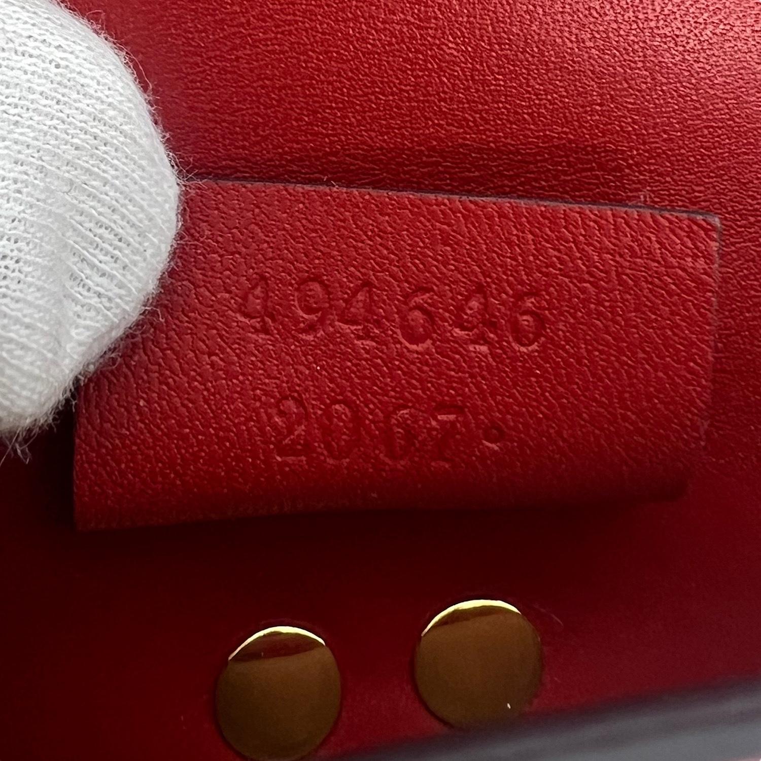 Gucci Red Super Mini Sylvie Chain Bag For Sale 5