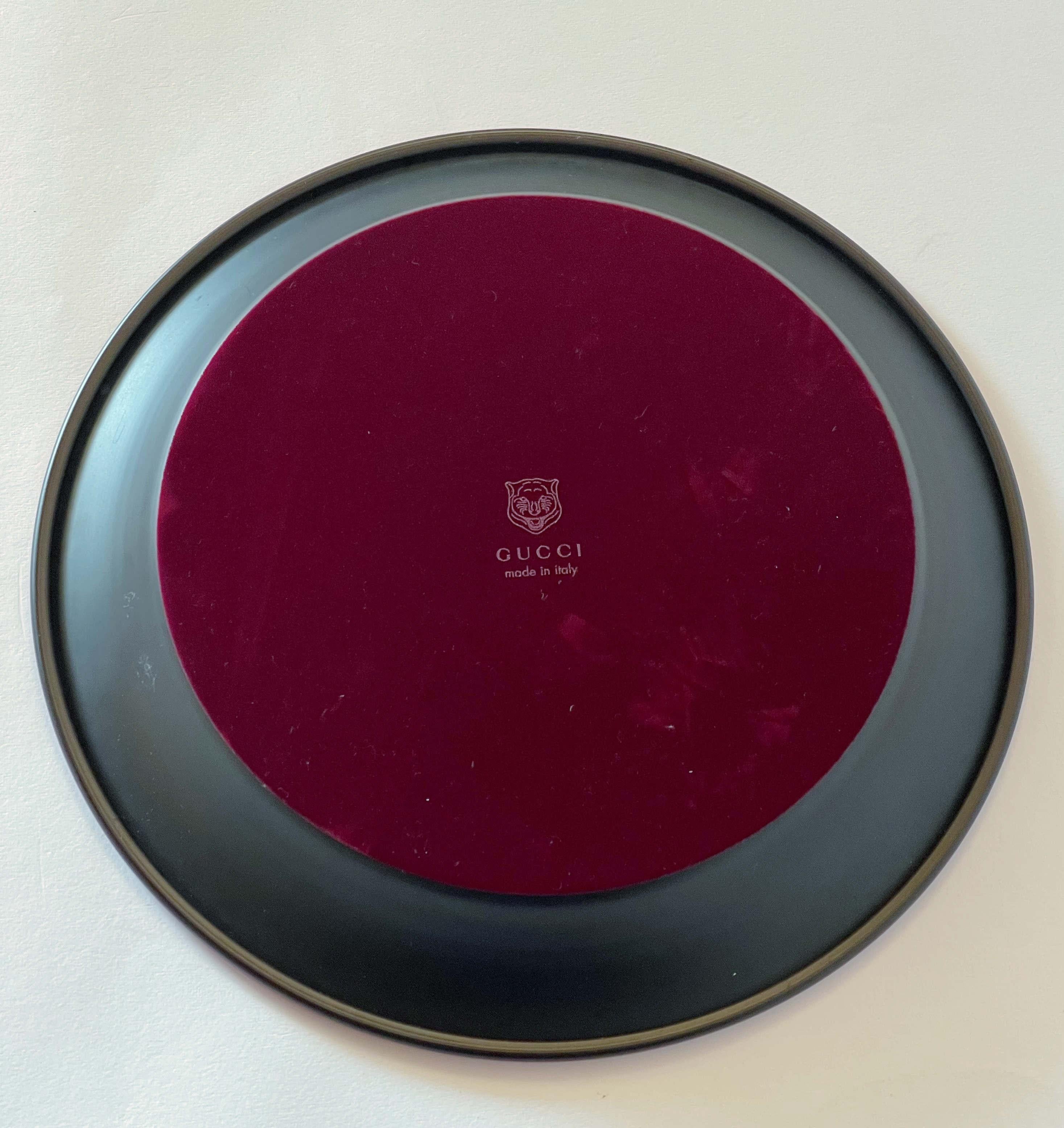 Metal Gucci Red Tiger Tray without Box For Sale