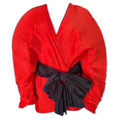 Gucci Top rosso a tunica con etichetta, taglia 42