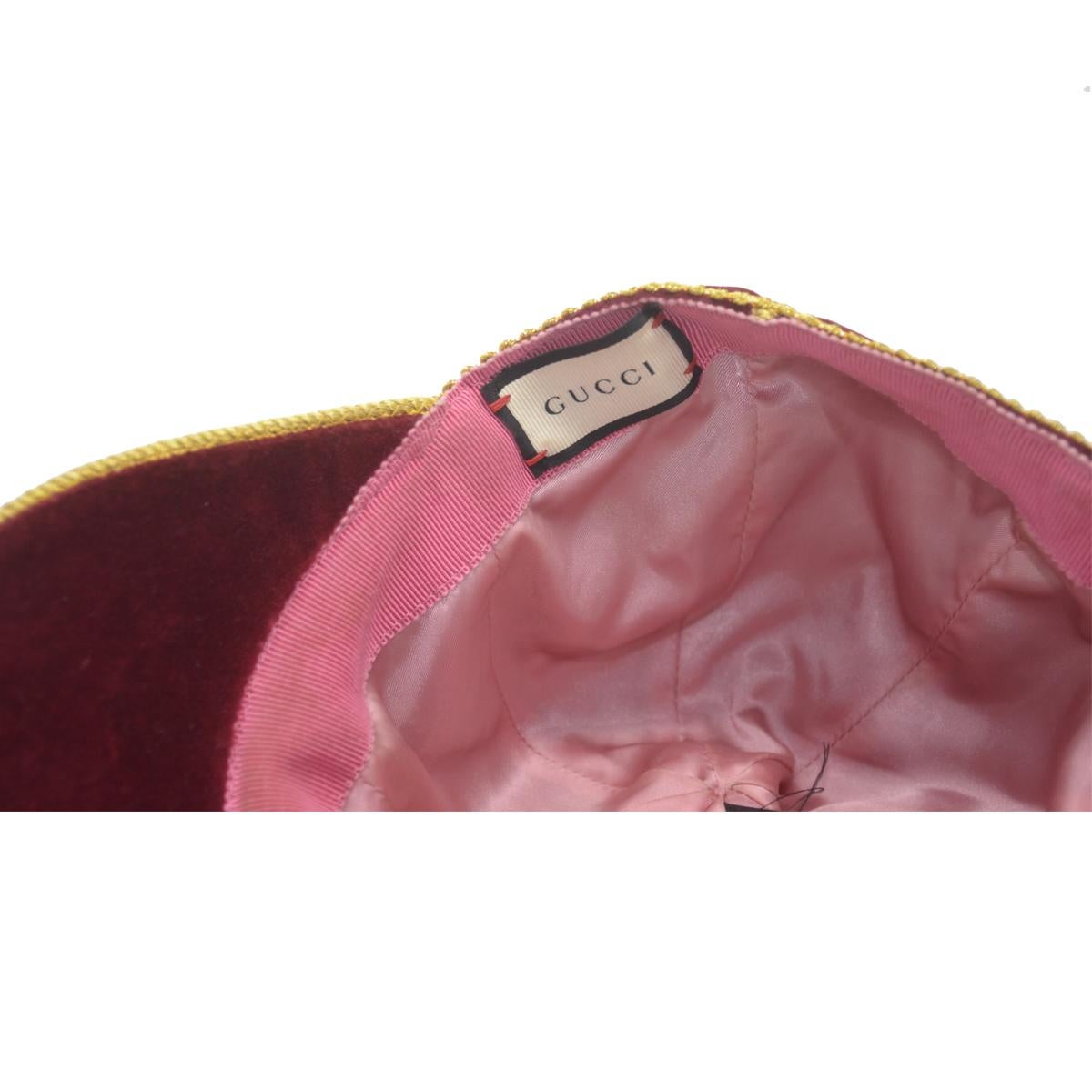 Women's or Men's Gucci Red Velvet Hat With Tassel  For Sale