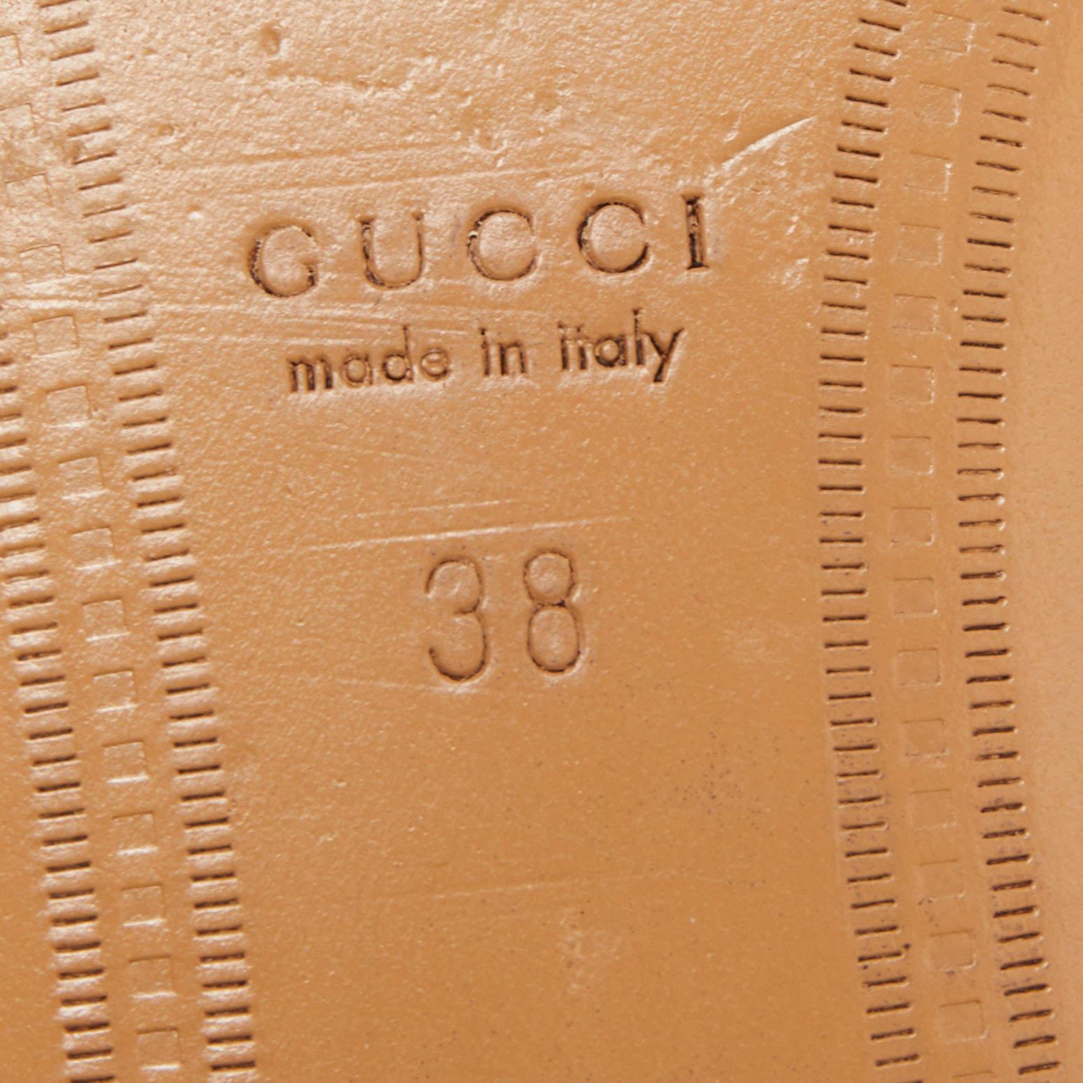 Gucci Red Velvet Jordaan Horsebit Loafers Size 38 3