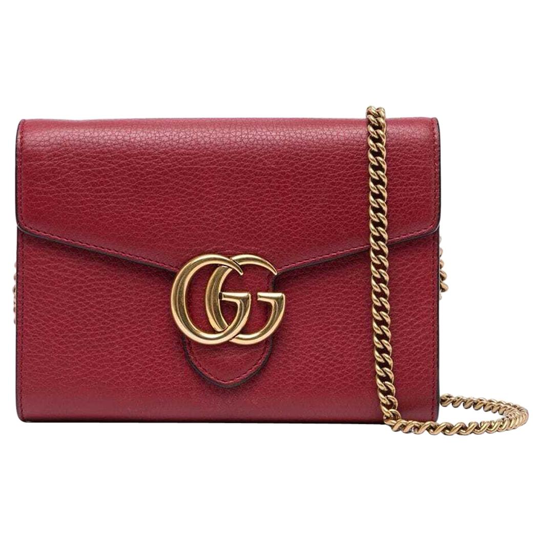 Gucci Red Wallet On a Chain