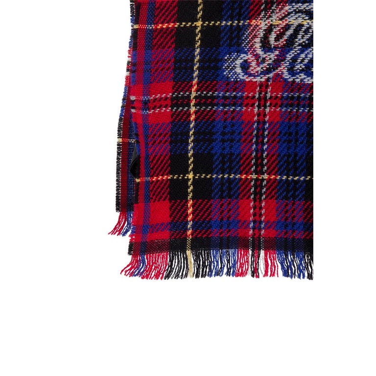 GUCCI red wool L'AVEUGLE PAR AMOUR CHECK Muffler Scarf For Sale at 1stDibs  | gucci muffler price in nepal, red wool scarf, muffler gucci