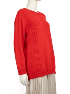 Gucci Red Wool Logo Patch Jumper Size XL
