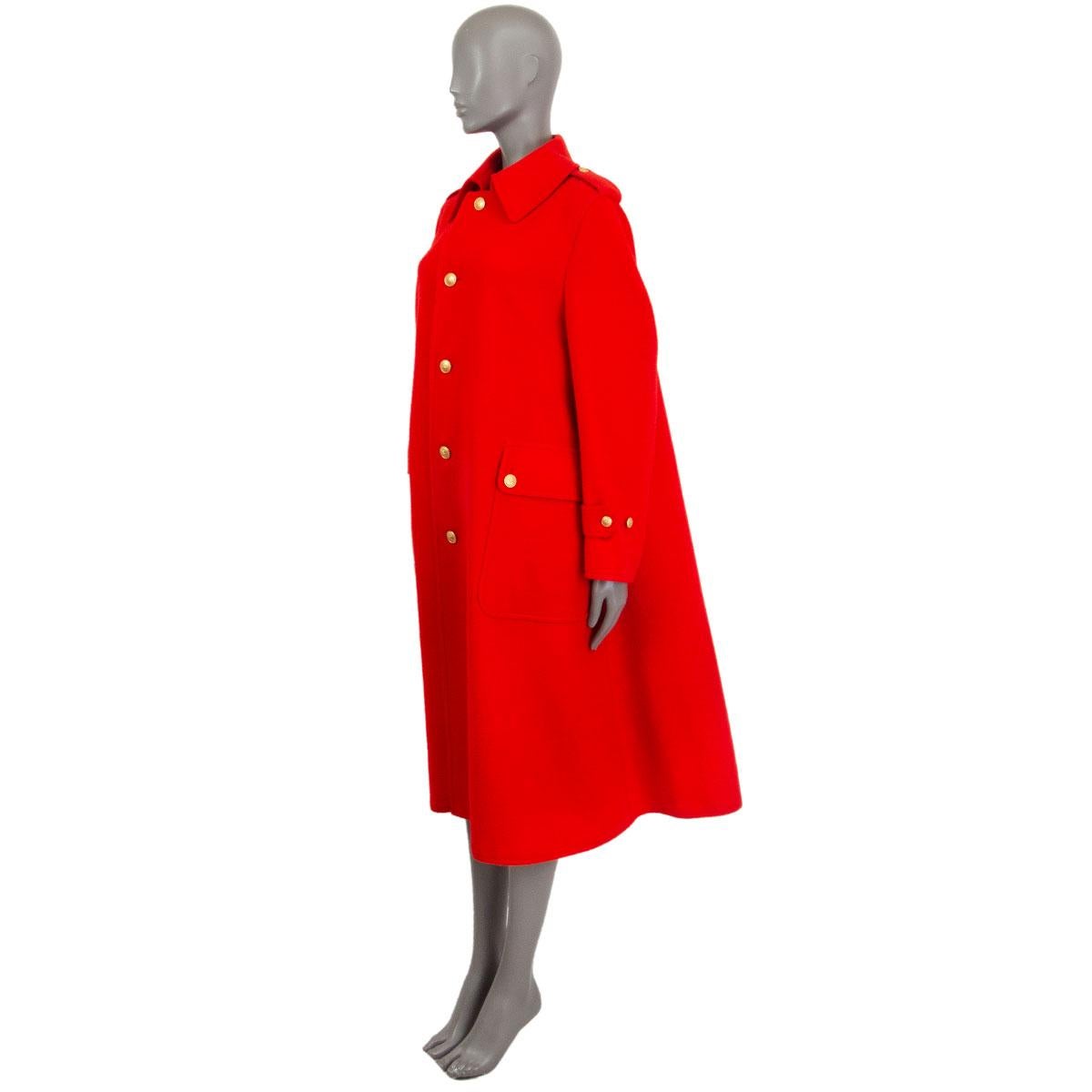 GUCCI Rote Wollmanteljacke in Übergröße 46 für Herren und Damen XL 2
