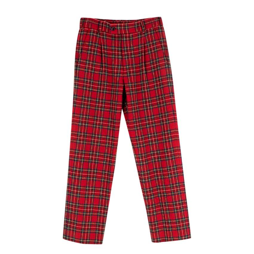 Tartan Red Pants - 5 For Sale on 1stDibs