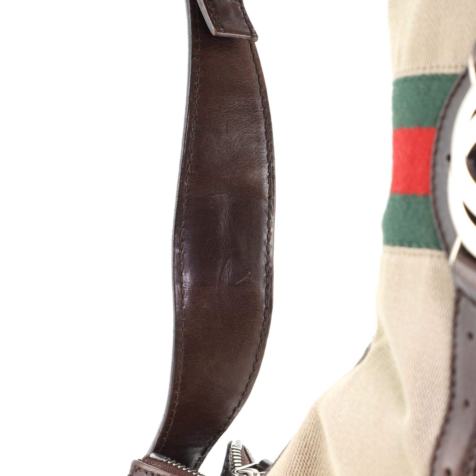 Gucci Reins Web Hobo Canvas Large 1