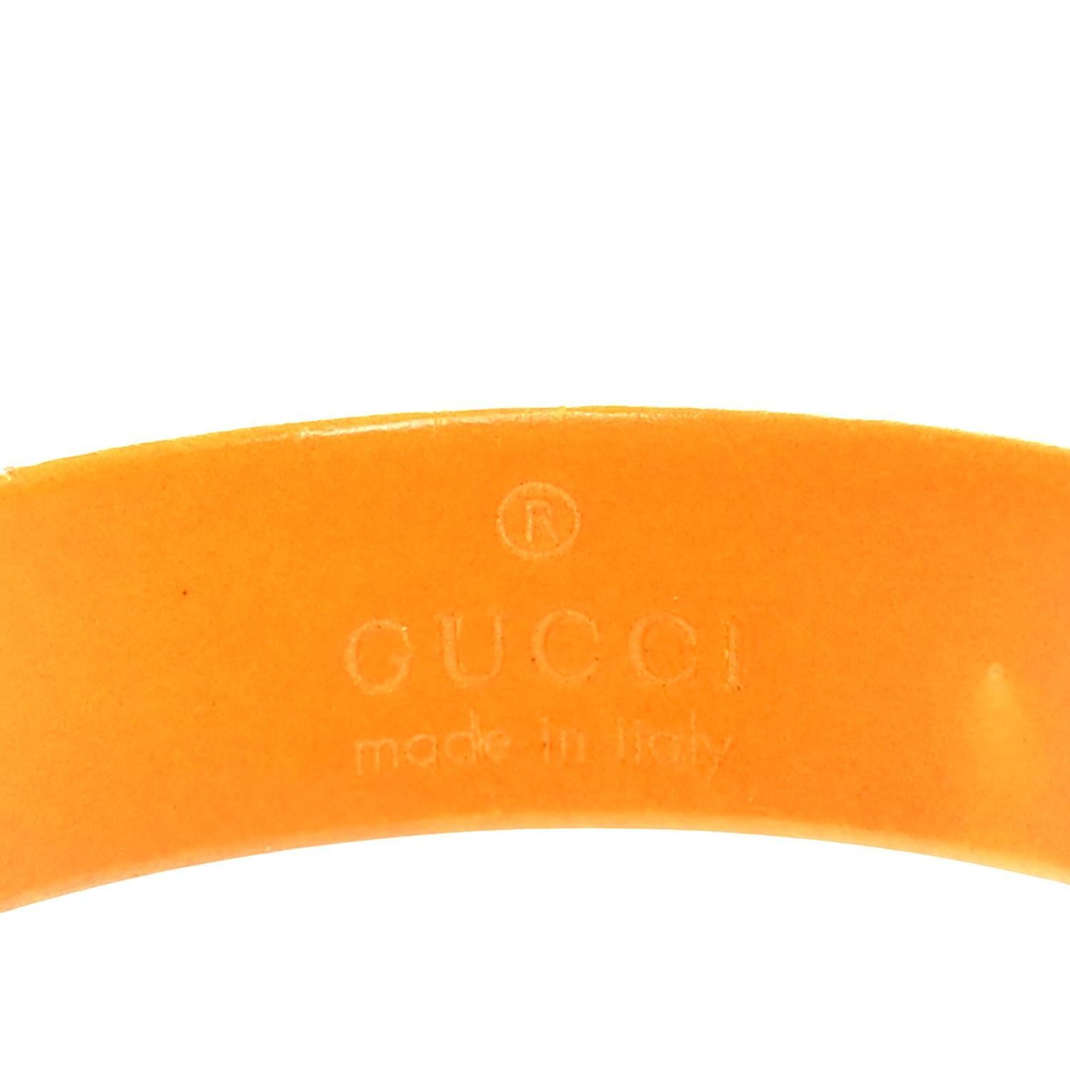 Pulsera GUCCI Flora S Giallo de resina en Excelente estado para la venta en New York, NY
