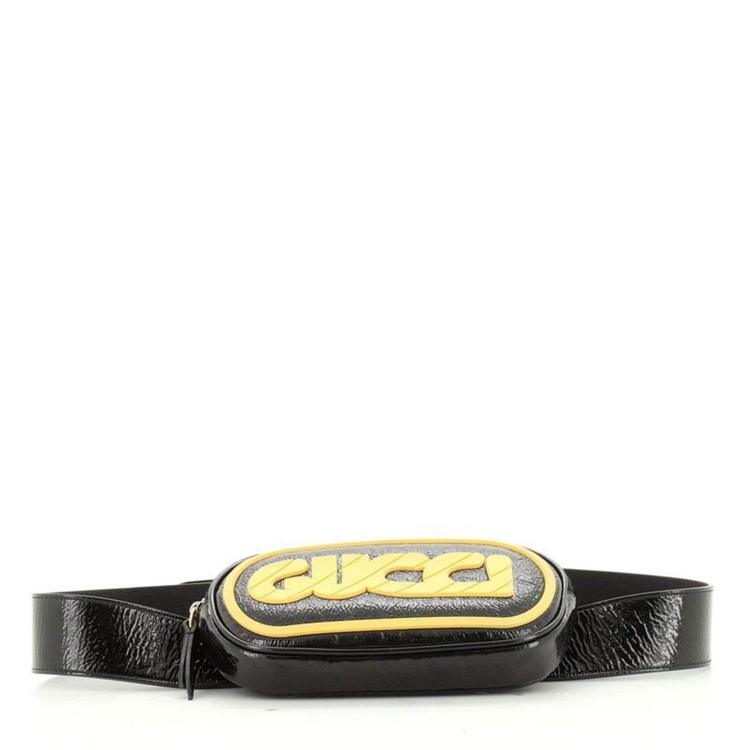 Gucci Retro Logo Belt Bag Patent At 1stdibs