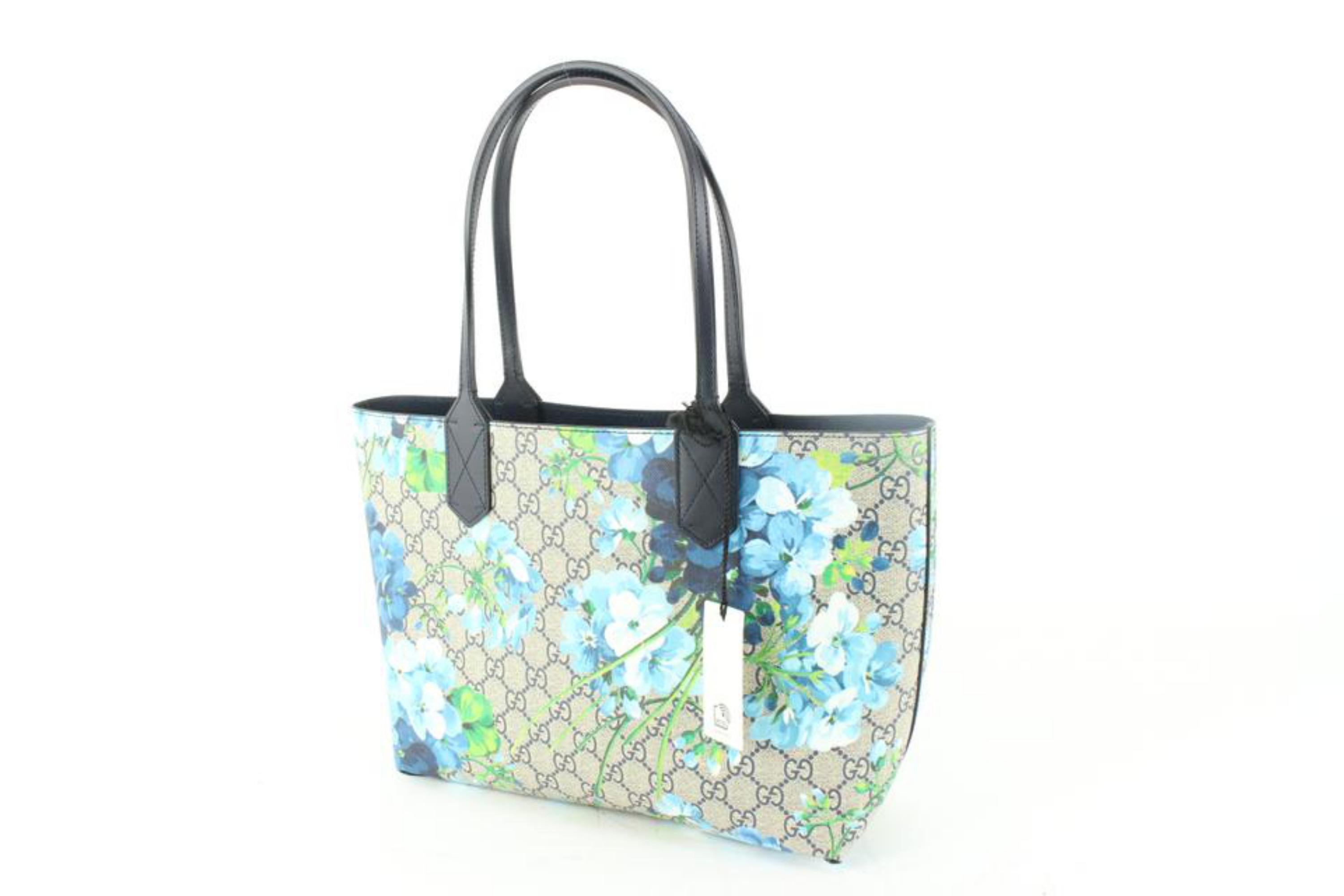 Gucci Reversible Blue Blooms Supreme GGTote 38gk62s 5