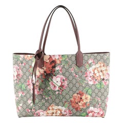 368568 Gucci 2016 Original Leather Reversible GG Blooms Leather Tote