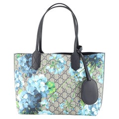 368568 Gucci 2016 Original Leather Reversible GG Blooms Leather Tote