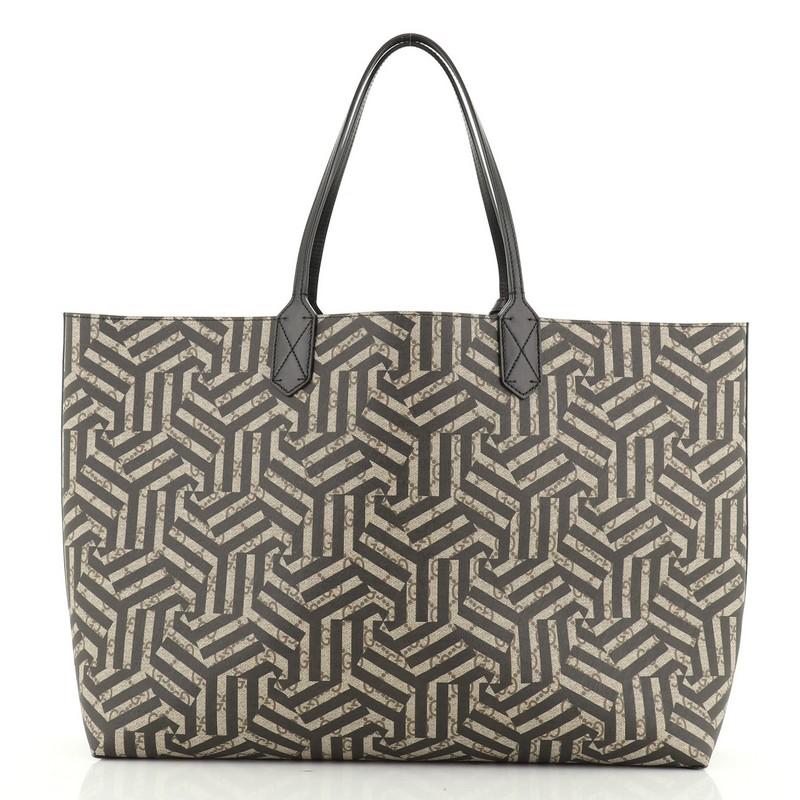 Gray Gucci  Reversible Tote Caleido GG Print Leather Large