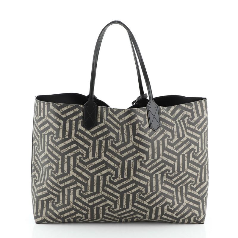 Gray  Gucci Reversible Tote Caleido GG Print Leather Large