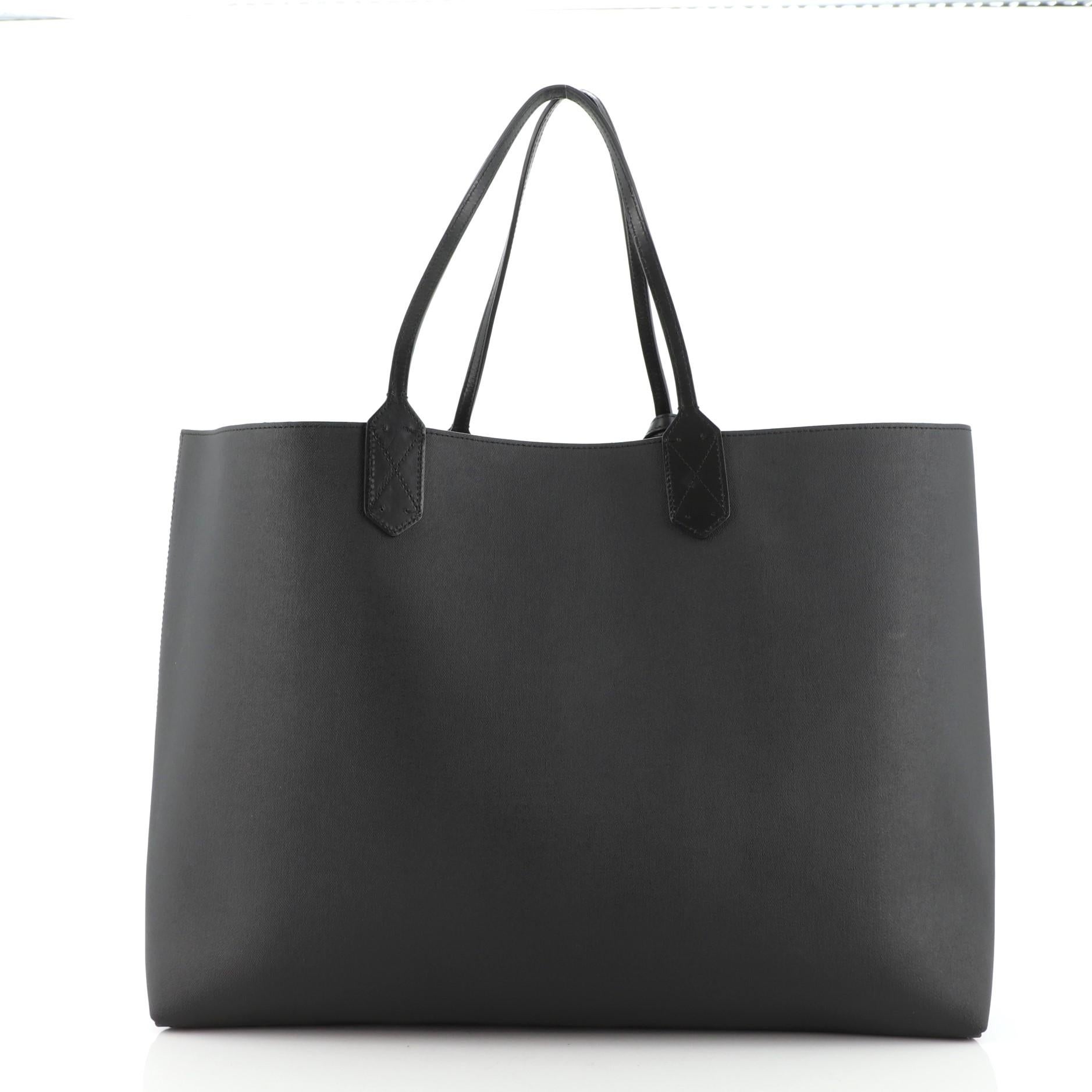 Gucci black reversible tote top