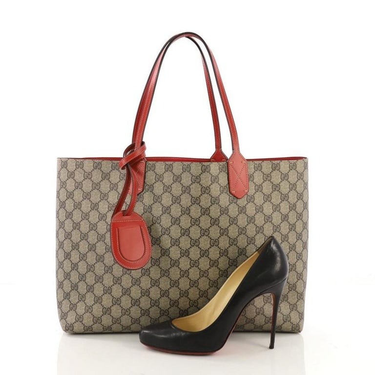 gucci red reversible tote