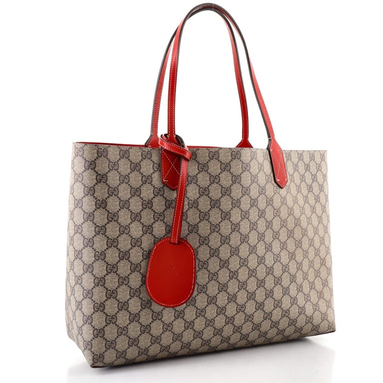Gucci Reversible Tote GG Print Leather Medium at 1stDibs