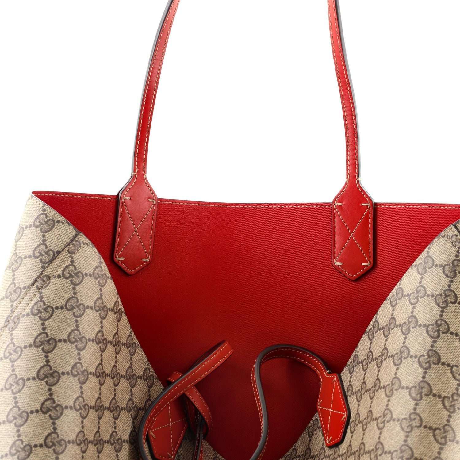 Gucci Reversible Tote GG Print Leather Medium at 1stDibs
