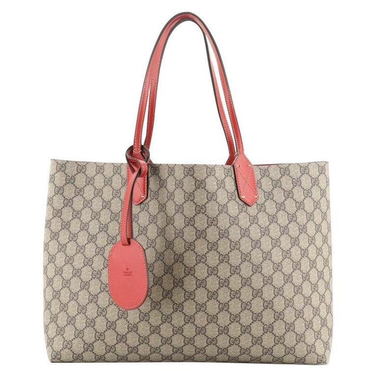 Gucci Reversible Tote GG Print Leather Medium For Sale at 1stdibs