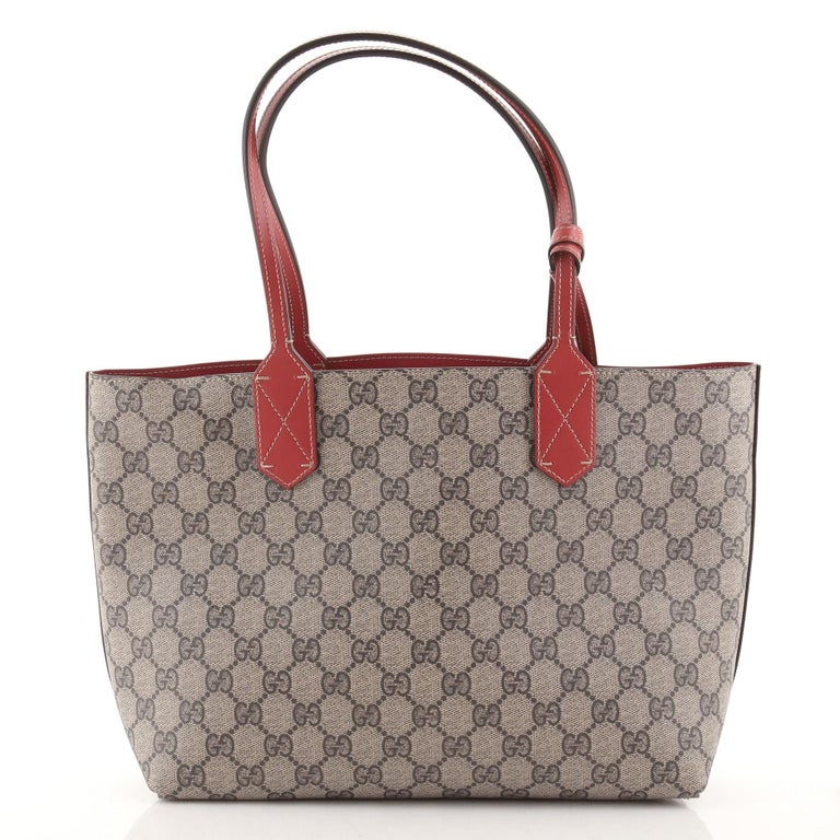 Gucci Reversible Tote GG Print Leather Small at 1stDibs