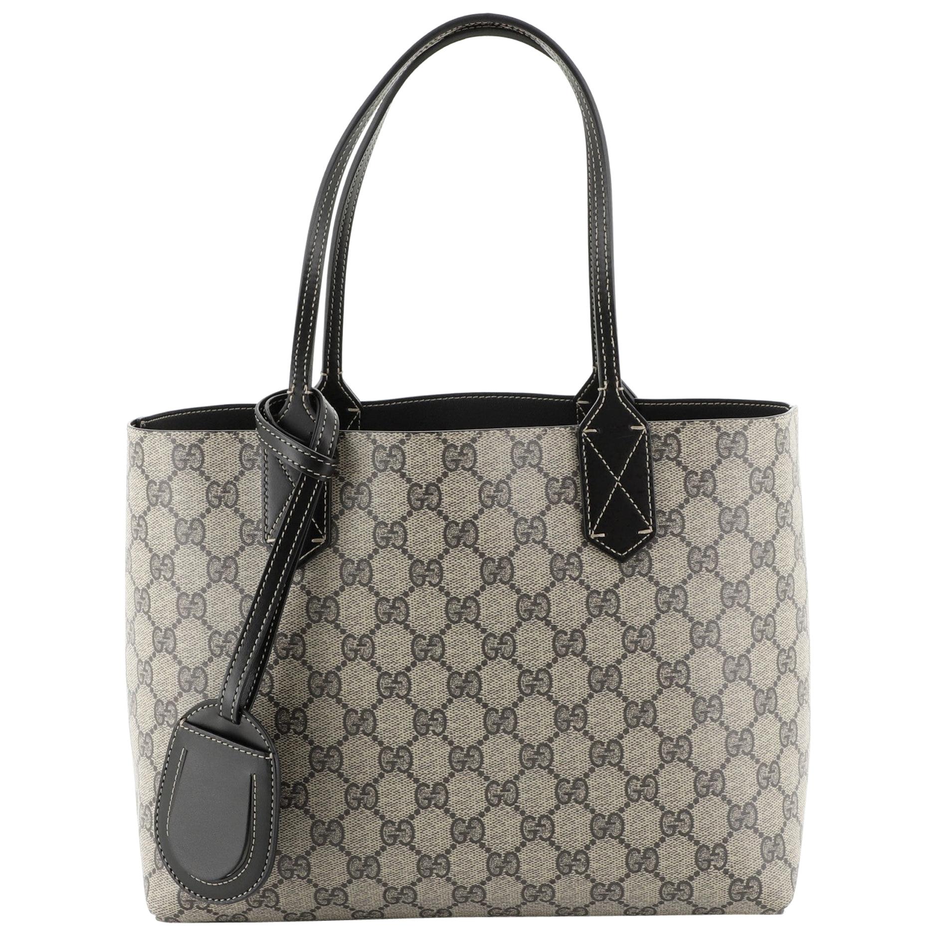 Gucci Reversible Tote GG Print Leather Small at 1stDibs | gucci reversible  bag, gucci tote bag reversible