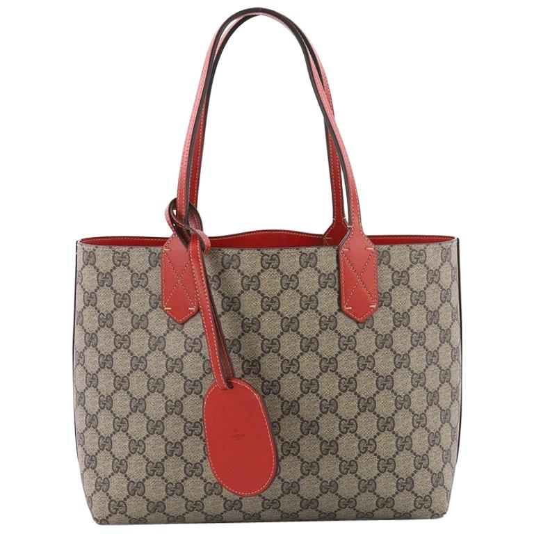 Gucci Reversible Tote GG Print Leather Small at 1stdibs