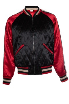 Gucci, reversible varsity bomber jacket with tiger