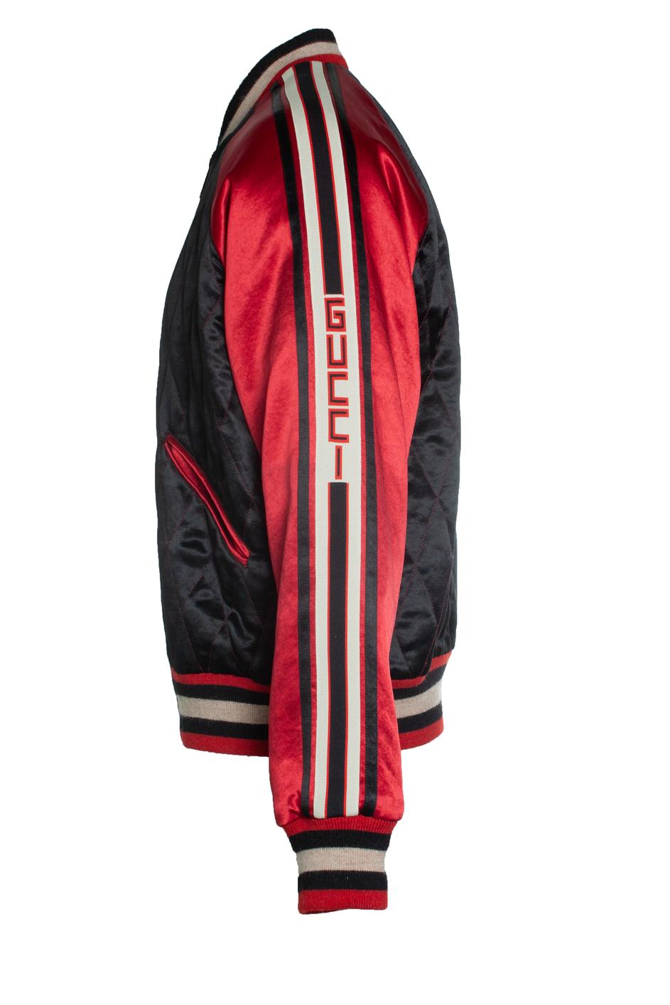 Gucci, bomber varsity reversibile con tigre 1