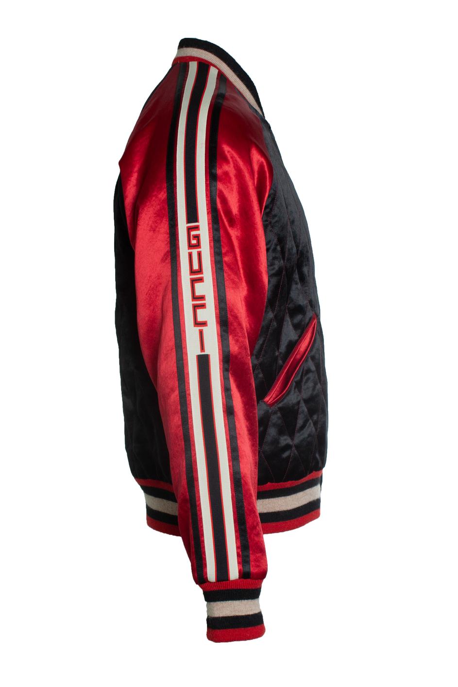 Gucci, bomber varsity reversibile con tigre 2