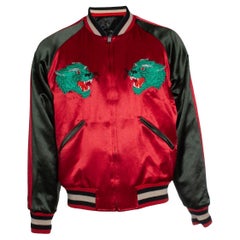 Gucci, reversible varsity bomber jacket with tiger