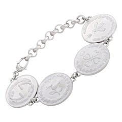 Gucci Rhodium-Plated Sterling Silver Coin Multicharm Bracelet