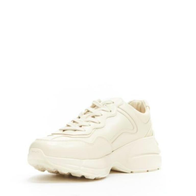 Gucci Rhyton crème Baskets chunky en cuir imprimé tigre EU37.5 Excellent état - En vente à Hong Kong, NT